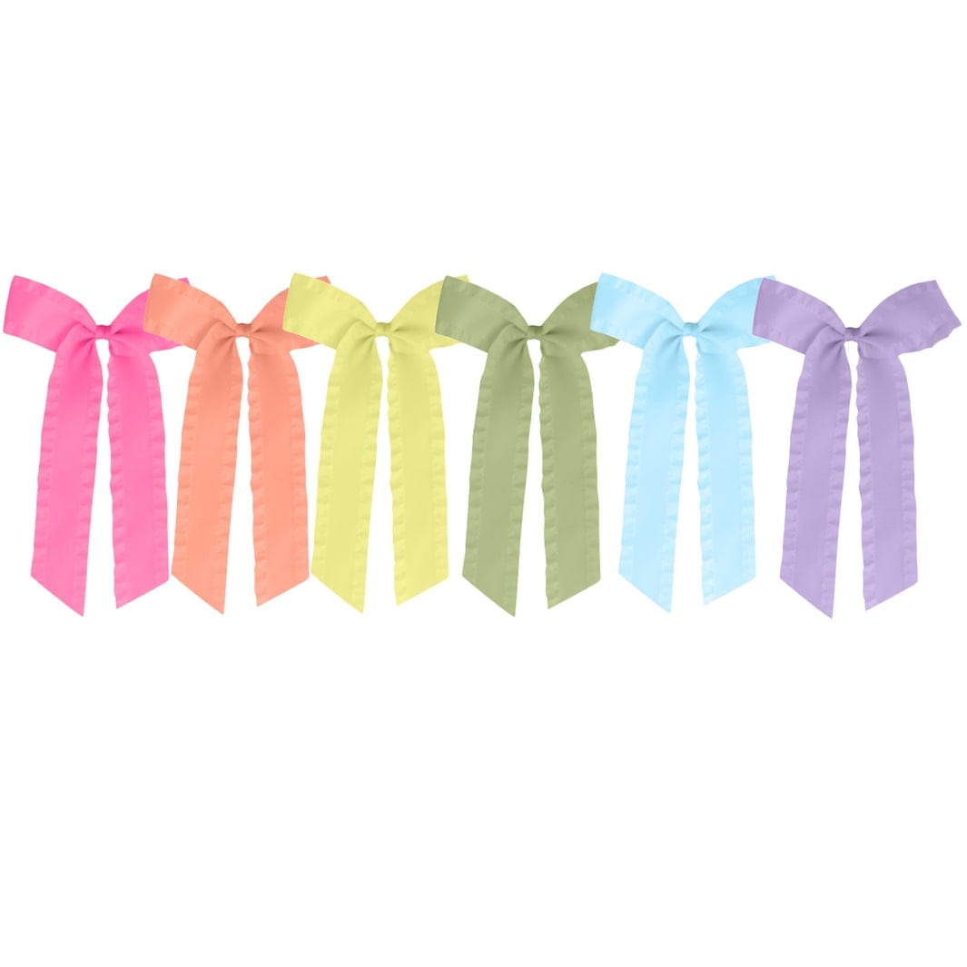 RLTB-S Satin Ruffle Long Tail Bow