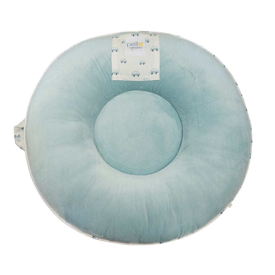 Goosewaddle + Pello Goosewaddle + Pello 34" Diameter Round Floor Pillow Cushion, Tag Cornflower - Little Miss Muffin Children & Home