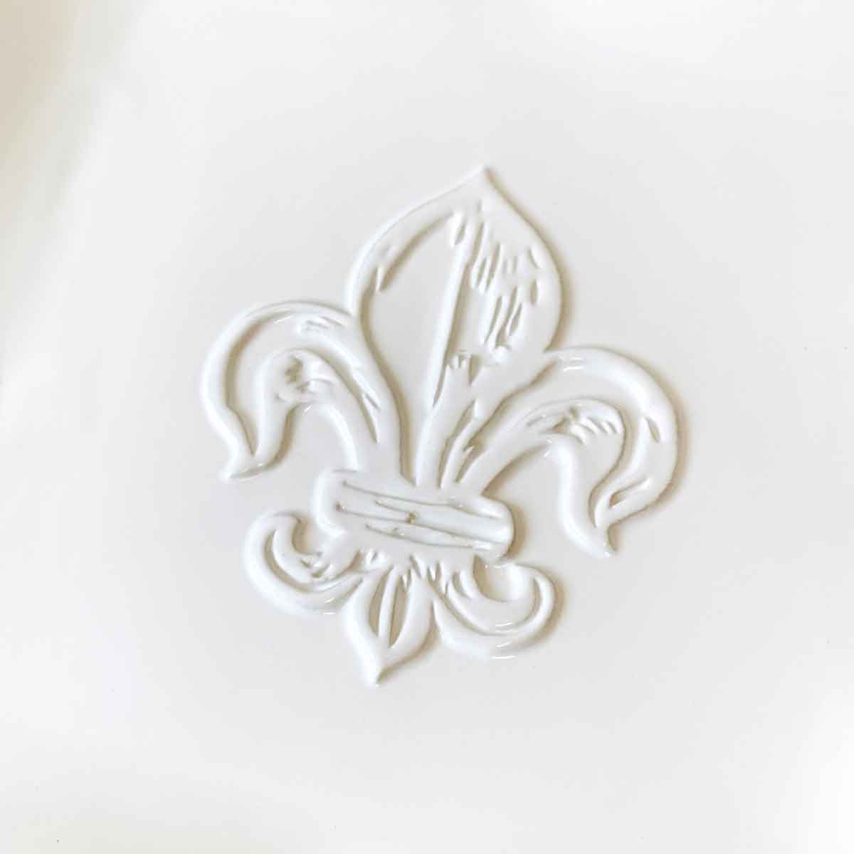 Fleur de Lis Embossed Platter