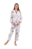 La Cera La Cera Long Sleeve Floral Print Cotton Pajama Set - Little Miss Muffin Children & Home