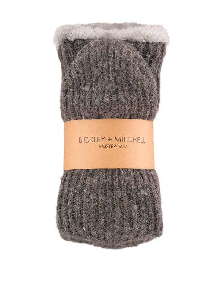 Lined Slipper Socks Dark Grey