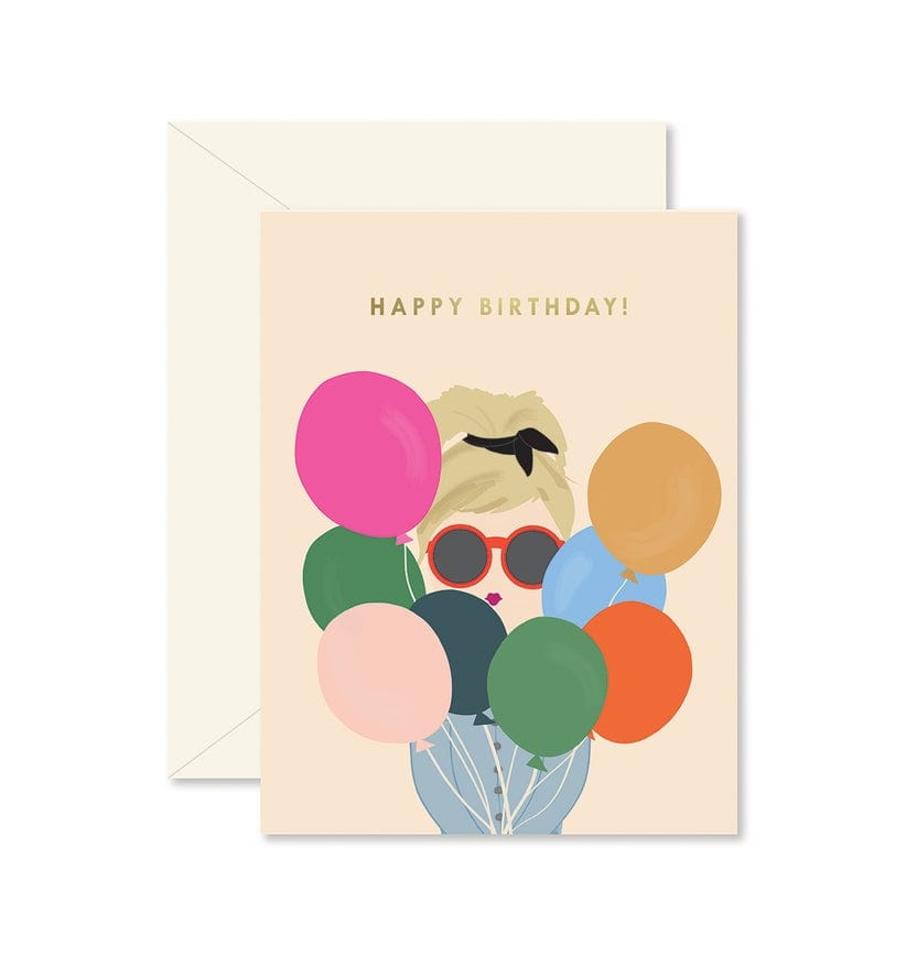 Ginger P Designs Ginger P Designs Balloon Lady Birthday Greeting Card - Little Miss Muffin Children & Home
