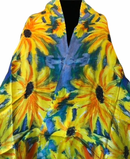 Sunflowers Silk Scarf