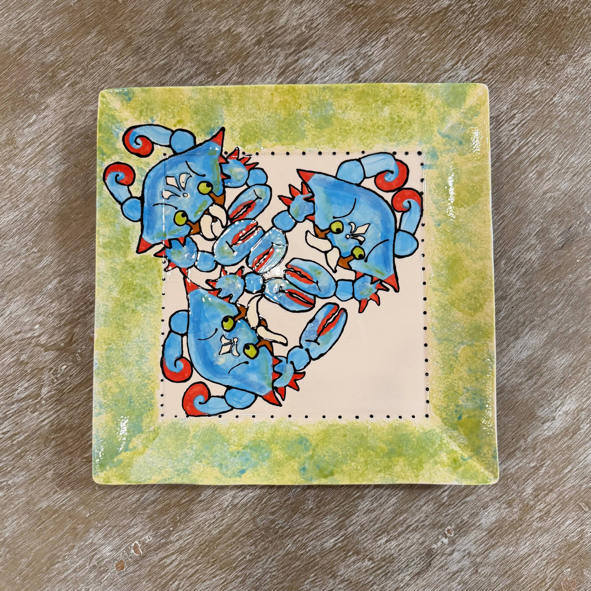 Crab Square Plate
