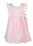 Lulu Bebe Lulu Bebe Bella Linen Ruffle Sleeve Dress with Side Bows - Little Miss Muffin Children & Home