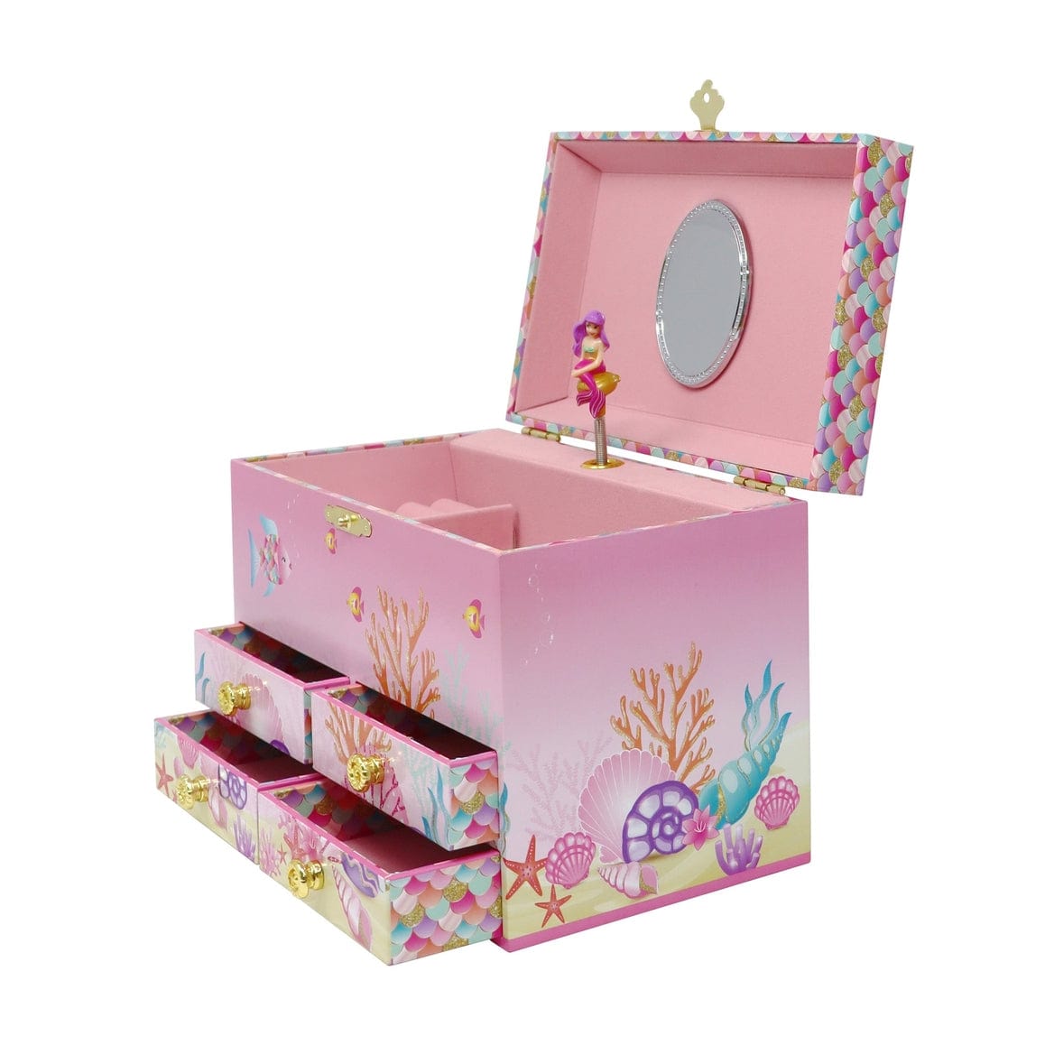 Pink Poppy Pink Poppy Medium Mermaid Musical Jewellery Box - Little Miss Muffin Children & Home