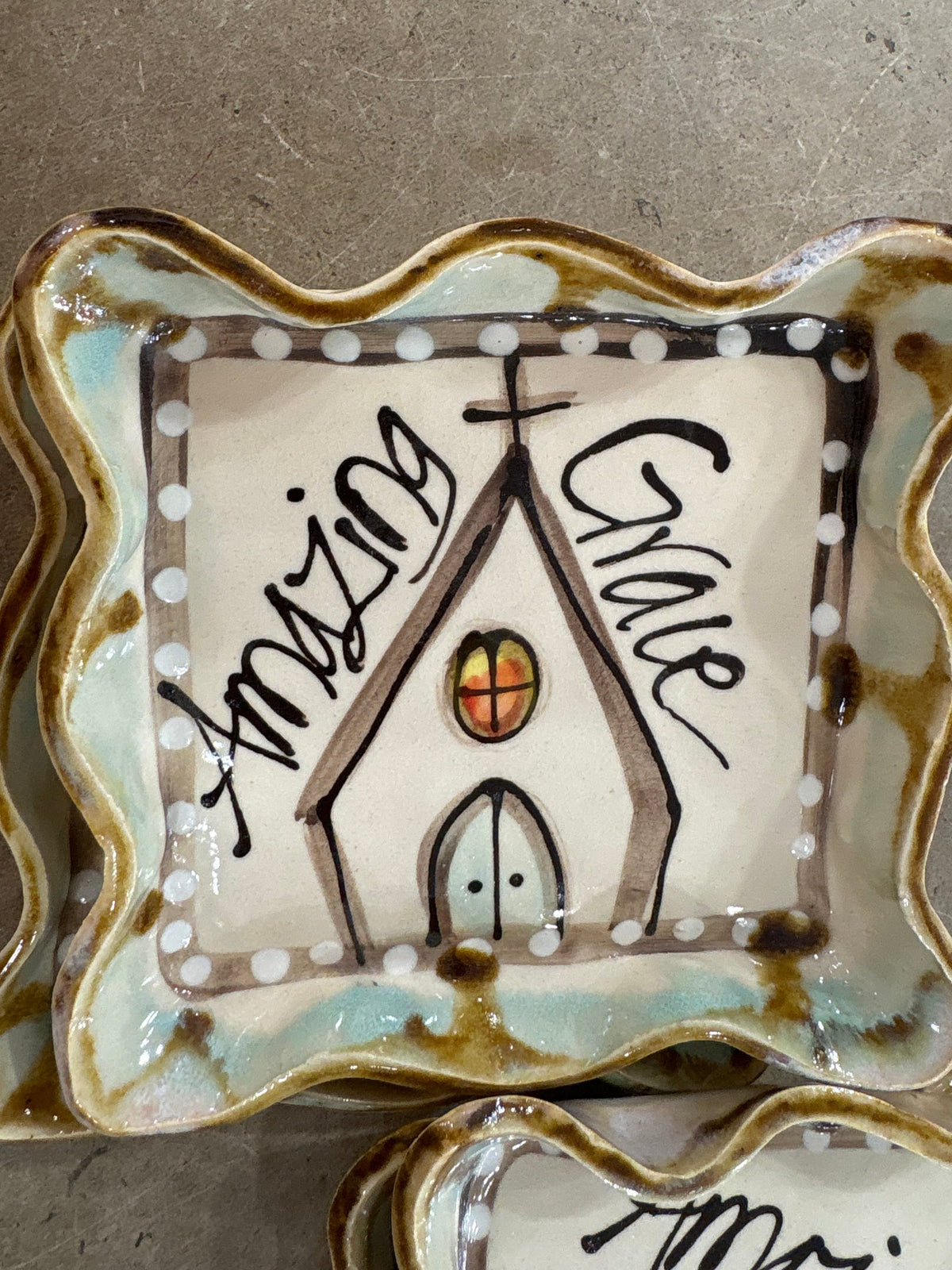 Amazing Grace Candle Plate