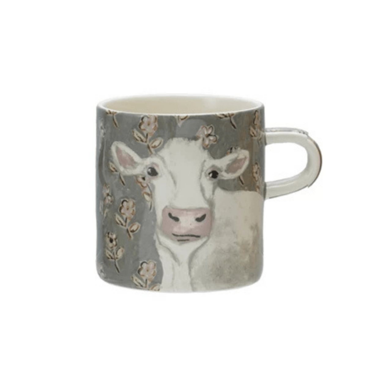 16oz Stoneware Mug with Pattern & Animal Image