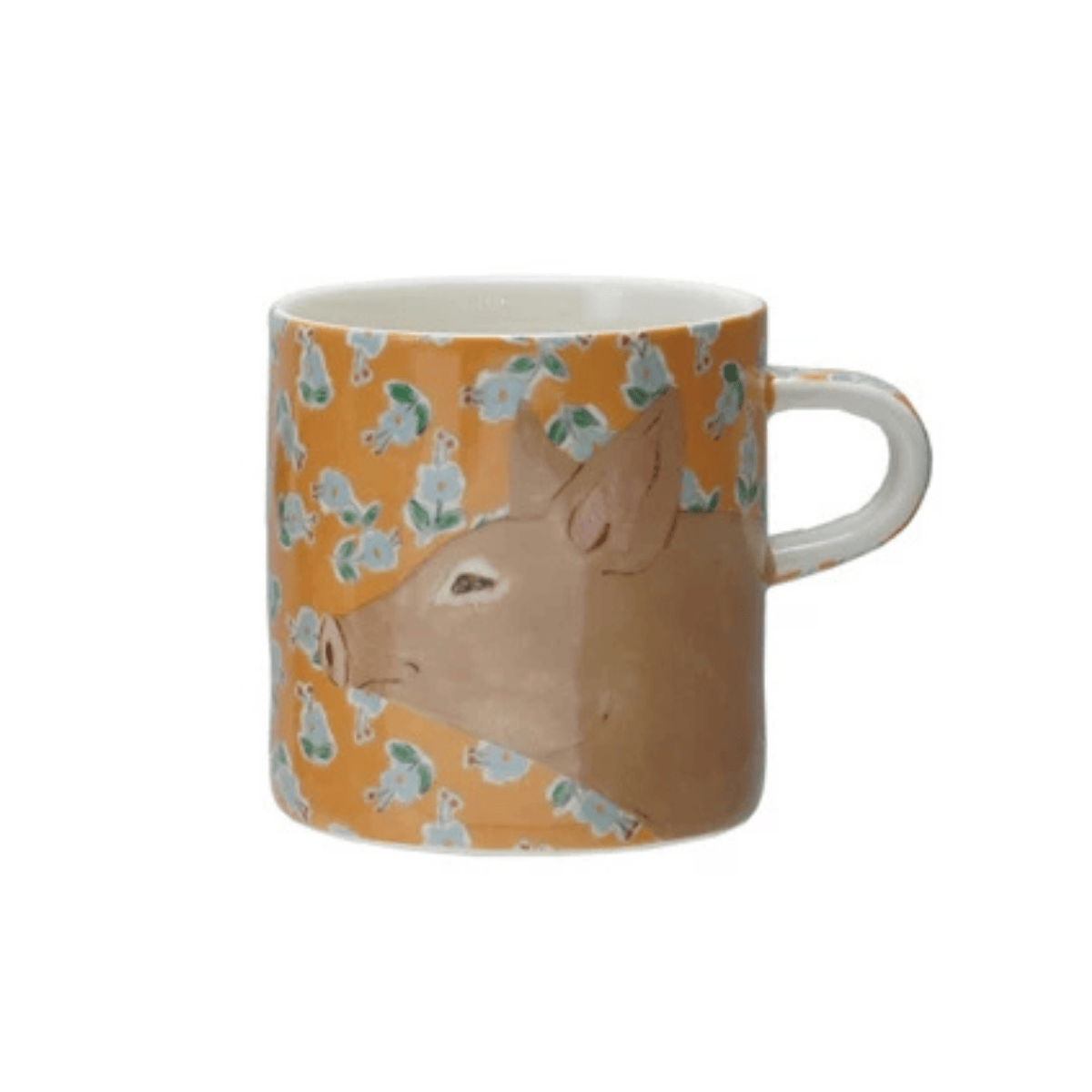 16oz Stoneware Mug with Pattern & Animal Image