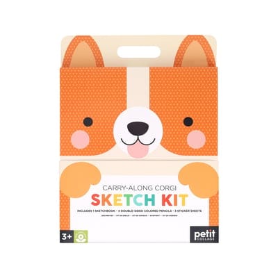 Hachette Book Group Carry Along Corgi Sketch Kit by Petit Collage - Little Miss Muffin Children & Home