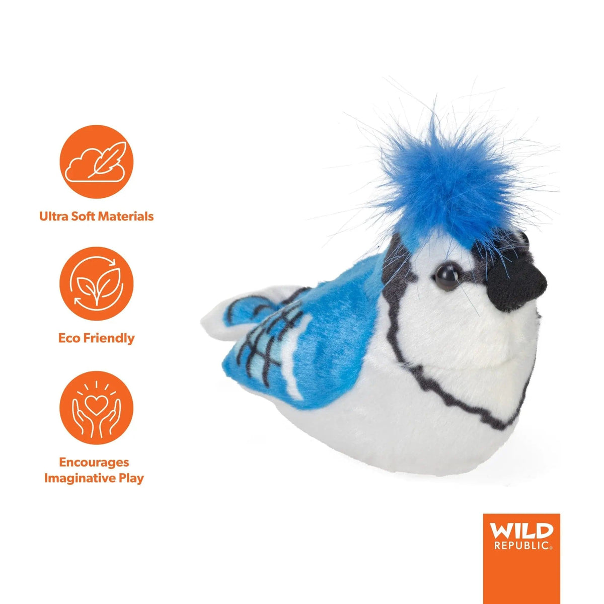 Wild Republic Audubon Birds Blue Jay Plush, view 7