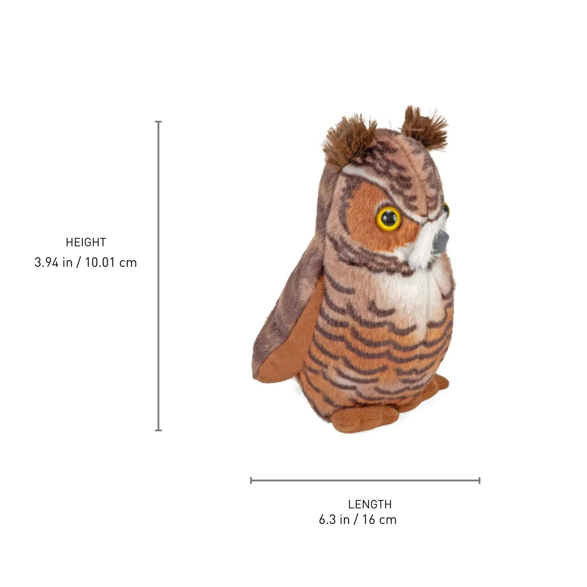 Wild Republic Audubon Birds Great Horned Owl Plush, view 8