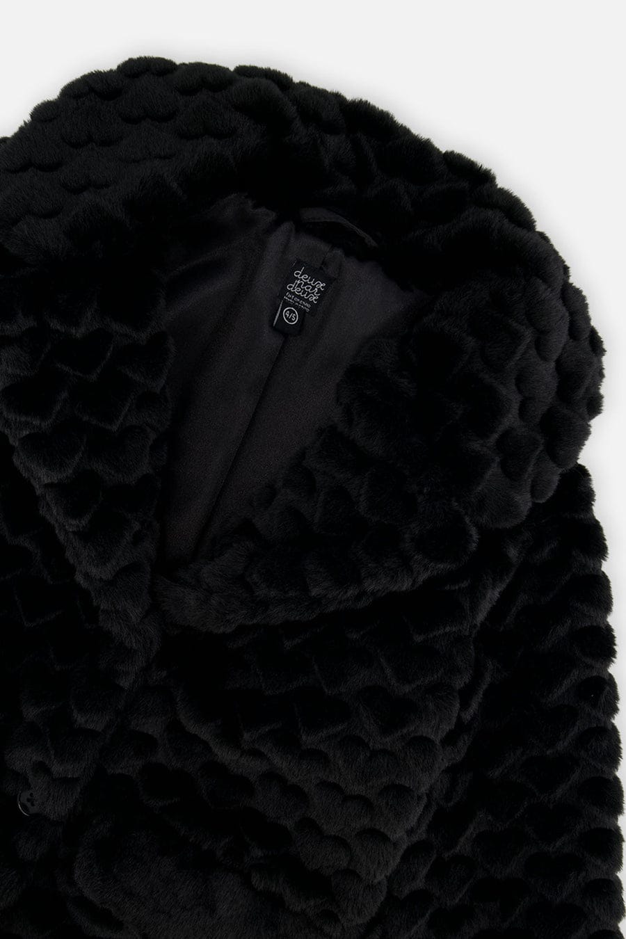 Anthracite Fake Fur Long Coat