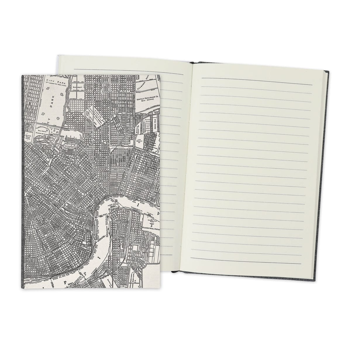 Daisy Mae Designs Daisy Mae Designs Black & White New Orleans Map Travel Journal Notebook - Little Miss Muffin Children & Home
