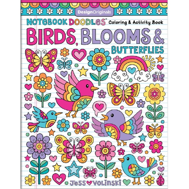 Wellspring Wellspring Notebook Doodles Birds & Blooms Coloring Book - Little Miss Muffin Children & Home