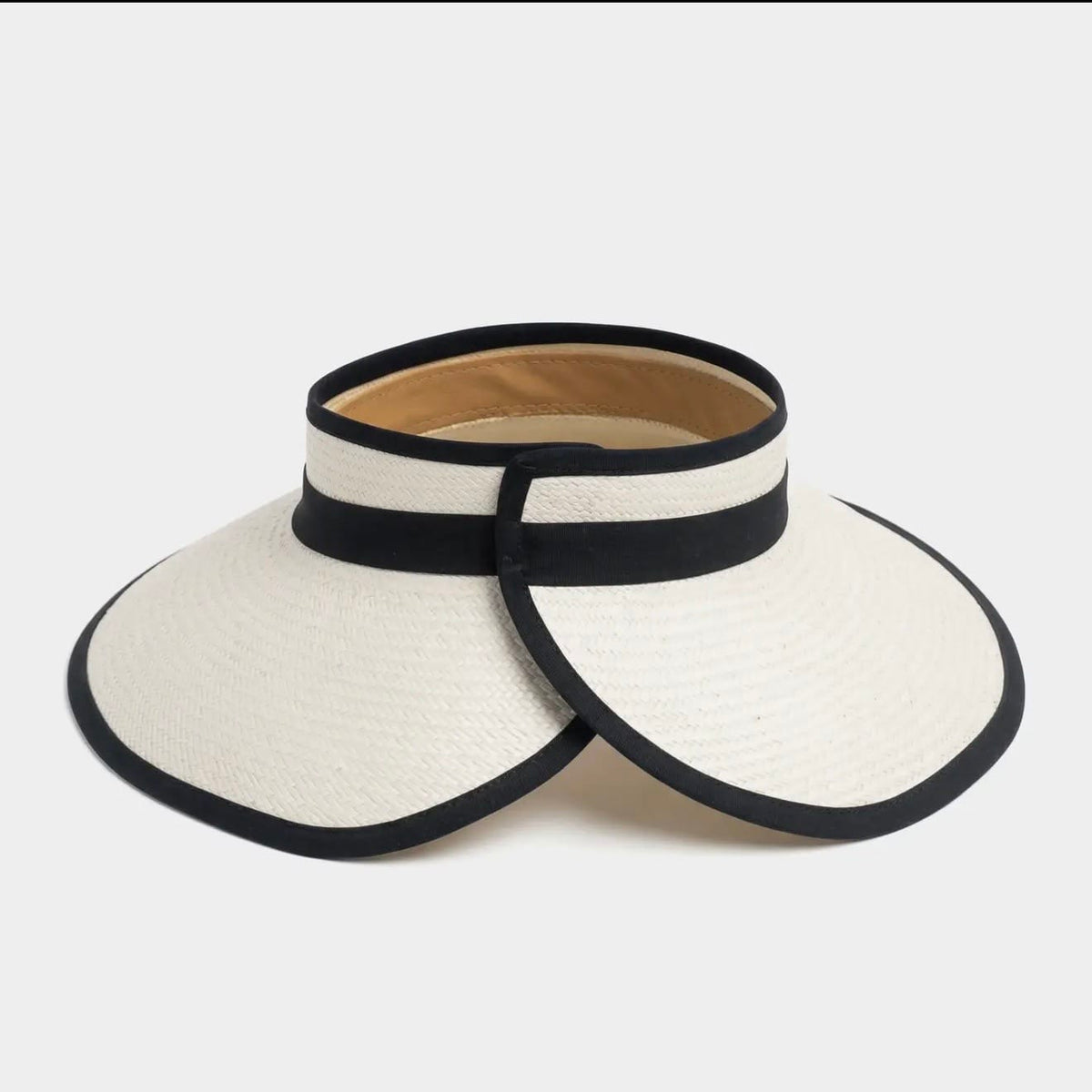 Wide Brim Sun Visor Panama Hat – Genuine Handwoven Straw Hat for Women
