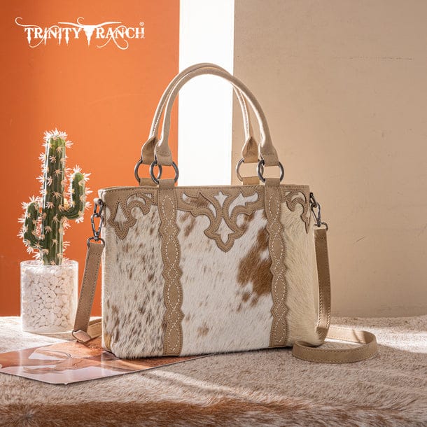 Tan Genuine Hair-On Cowhide Tote