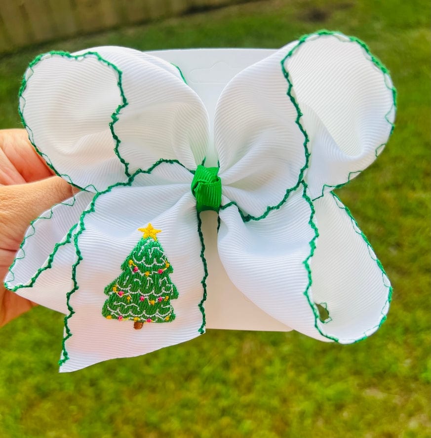 Just For Fun Threads Just For Fun Threads Oh Christmas Tree Hair Bow - Little Miss Muffin Children & Home