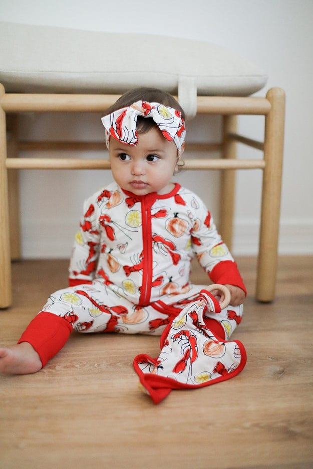 Southern Slumber Southern Slumber Crawfish Bamboo Bow Headband - Little Miss Muffin Children & Home