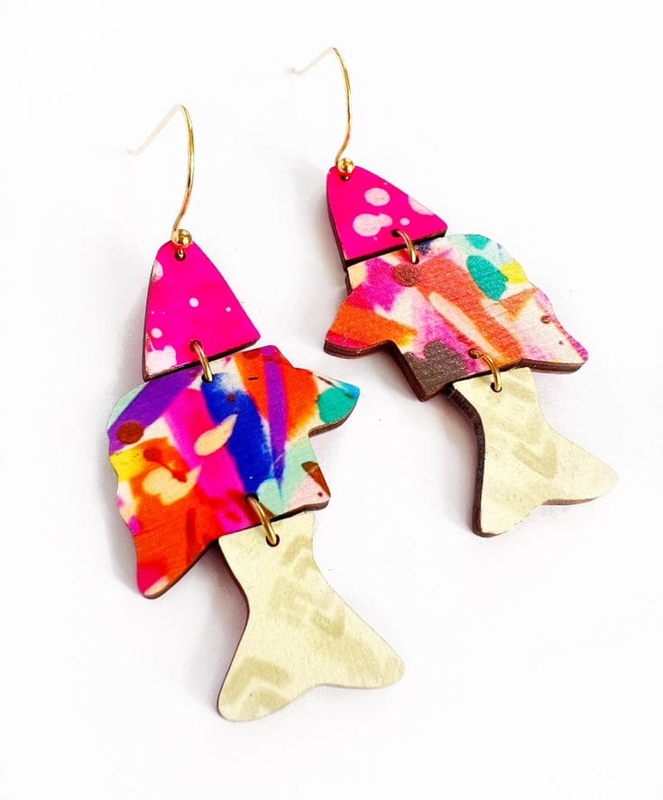 Audra Style Audra Style Colorful Abstract Fish Dangle Earring - Little Miss Muffin Children & Home
