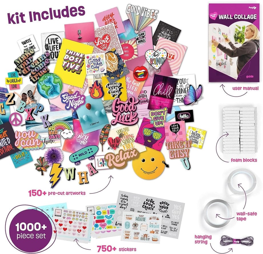 Dan&Darci Dan&Darci Diy Wall Collage Kit For Teen & Tween Girls - Little Miss Muffin Children & Home