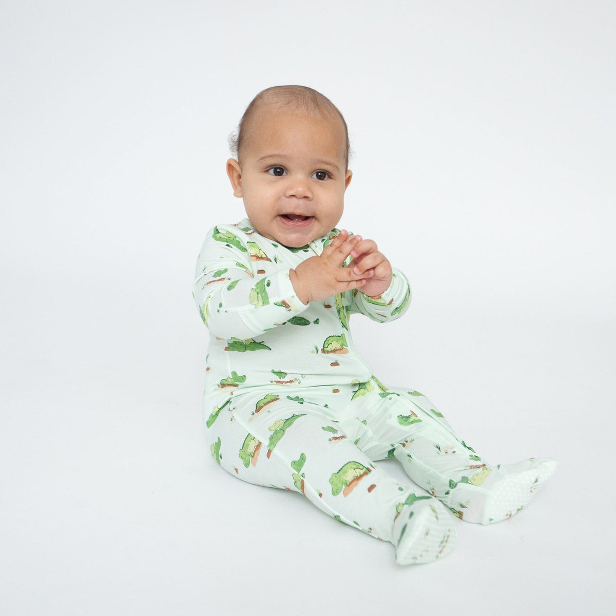 Angel Dear Angel Dear Alligators 2 Way Zipper Footie - Little Miss Muffin Children & Home