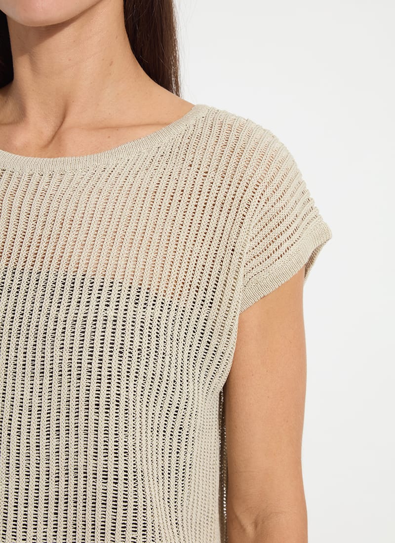 Benedita Convertible Linen Sweater Cardigan in Flax Linen