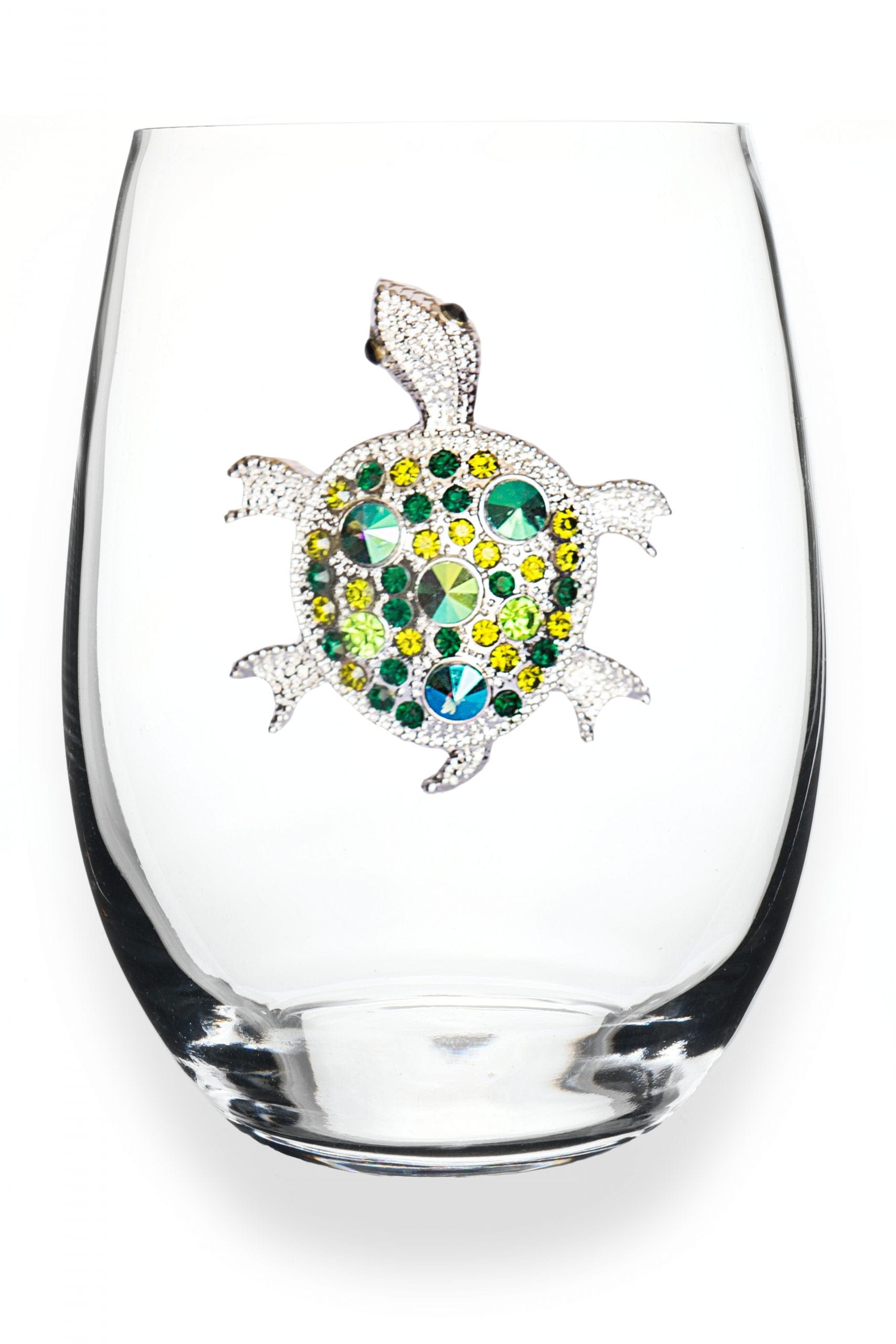 Queen Jewels Queen Jewels Sea Turtle Jeweled Stemless Wine Glass - Little Miss Muffin Children & Home