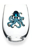 Queen Jewels Queen Jewels Octopus Jeweled Stemless Wine Glass - Little Miss Muffin Children & Home