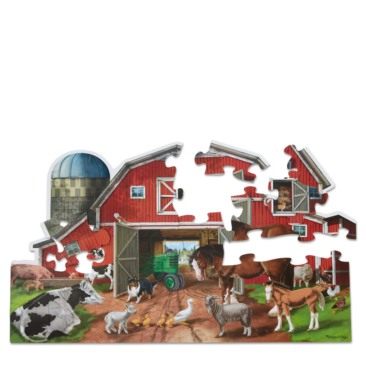 Melissa & Doug Melissa & Doug Busy Barn Shaped Floor Puzzle 32 Pieces - Little Miss Muffin Children & Home