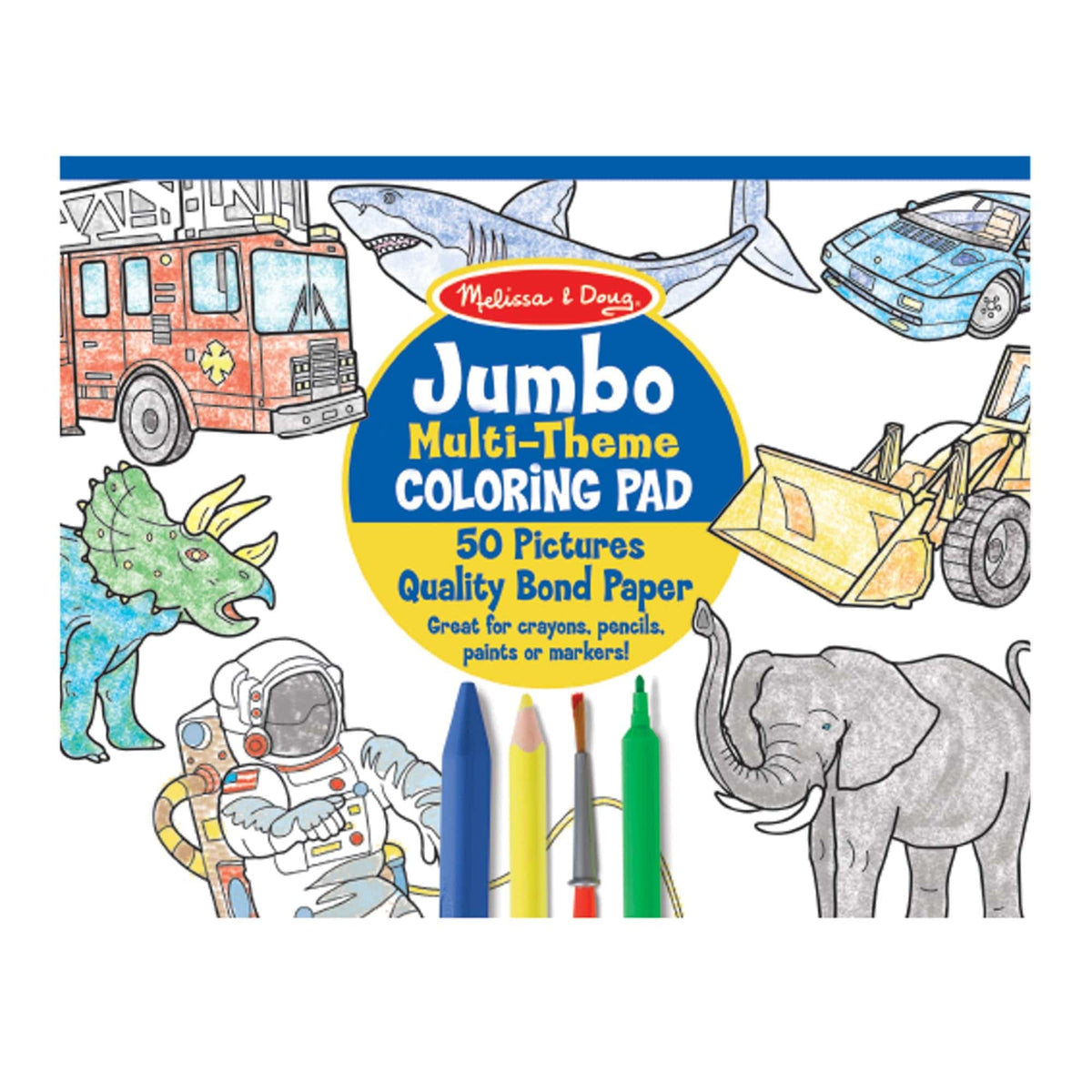 Melissa & Doug Melissa & Doug 11x14 Jumbo Coloring Pad Blue - Little Miss Muffin Children & Home