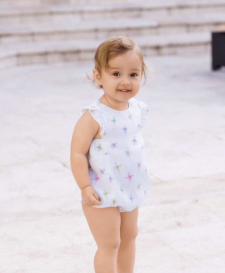 Nola Tawk Nola Tawk Pinwheel Party Organic Muslin Sunsuit - Little Miss Muffin Children & Home