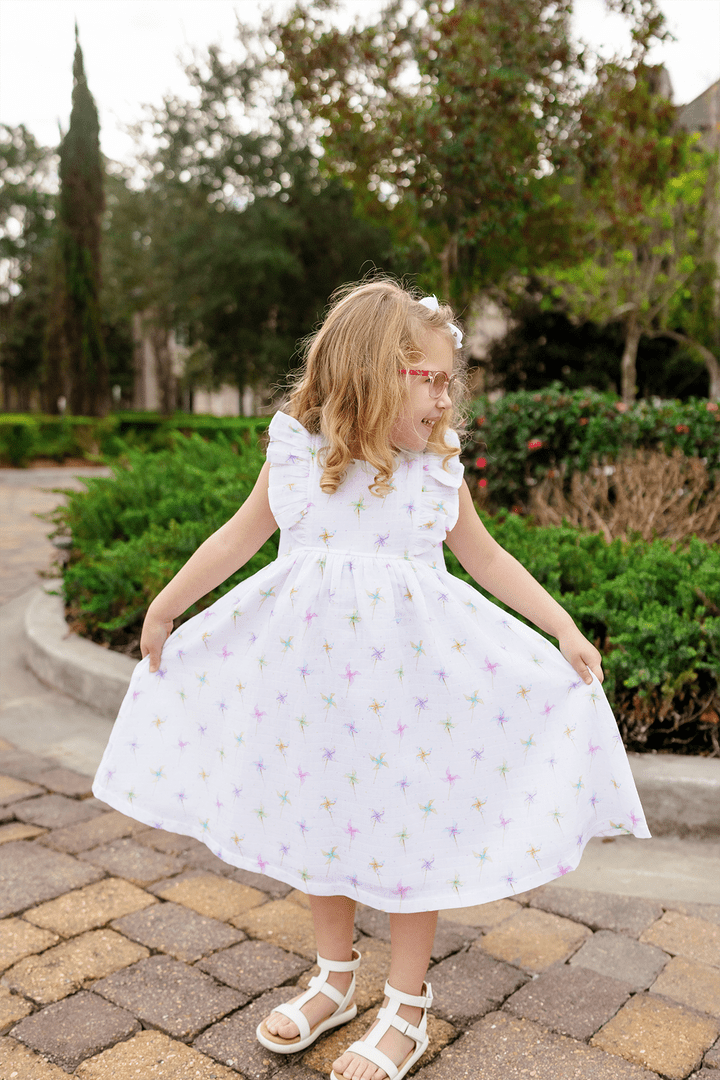 Nola Tawk Nola Tawk Pinwheel Party Organic Muslin Dress for Kids - Little Miss Muffin Children & Home