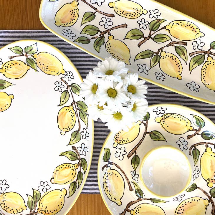 Magnolia Creative Co Lemon Oval Platter, alternate view