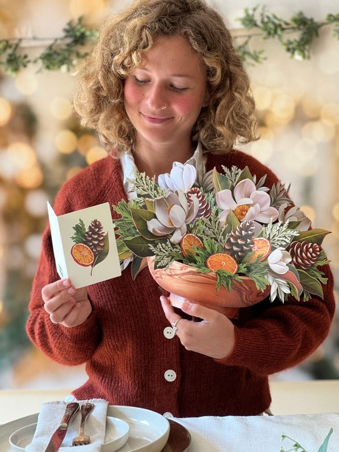 FreshCut Paper FreshCut Paper Winter Magnolia Pop-Up Greeting Card - Little Miss Muffin Children & Home