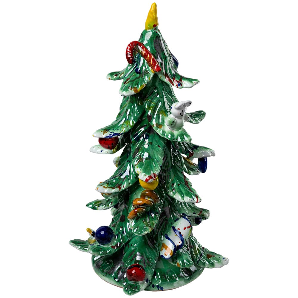 Abigail's Large Hand-Painted Ceramic Holiday Tree, 13"