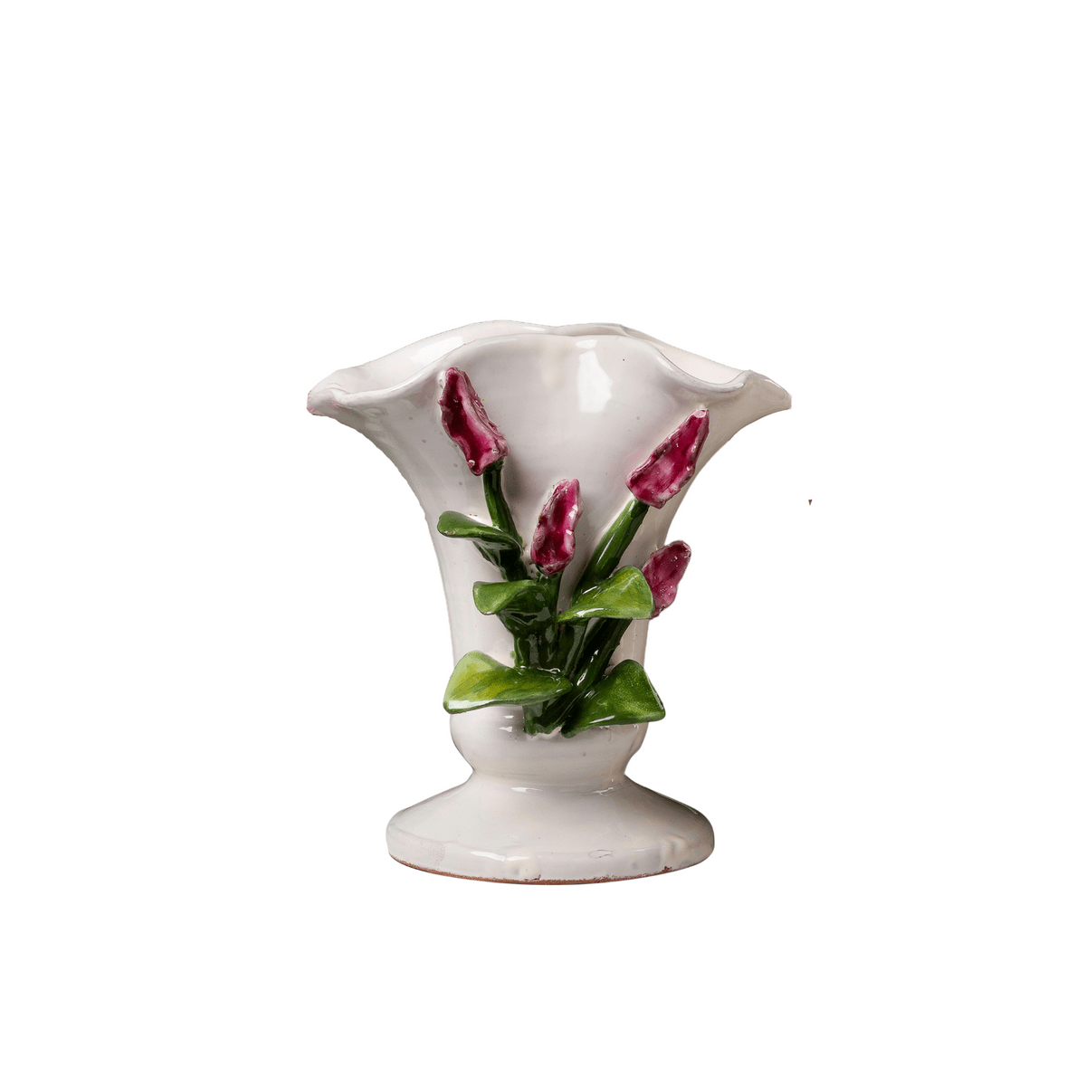 Abigail's Home Decor Small White Vase with Pink Tulips - Little Miss Muffin Children & Home