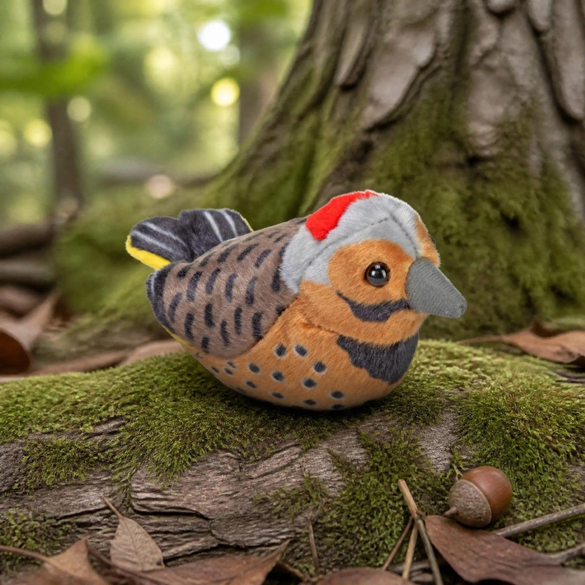 Wild Republic Audubon Northern Flicker Plush Bird with Sound, 5.5", view 6