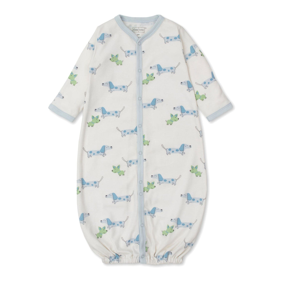 Kissy Kissy Kissy Kissy Convertible Gown Print Puppy Fun, Multi Blue - Little Miss Muffin Children & Home