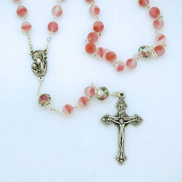 Pink Frosted Rosary