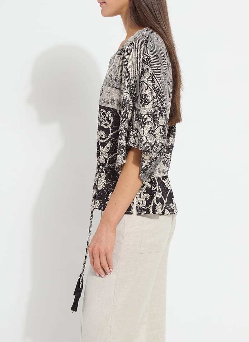 Ipanema Printed Dolman Sleeve Top in Casa Da Musica