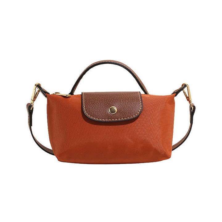 Brown Color Block Flap Crossbody Phone Wallet Bag