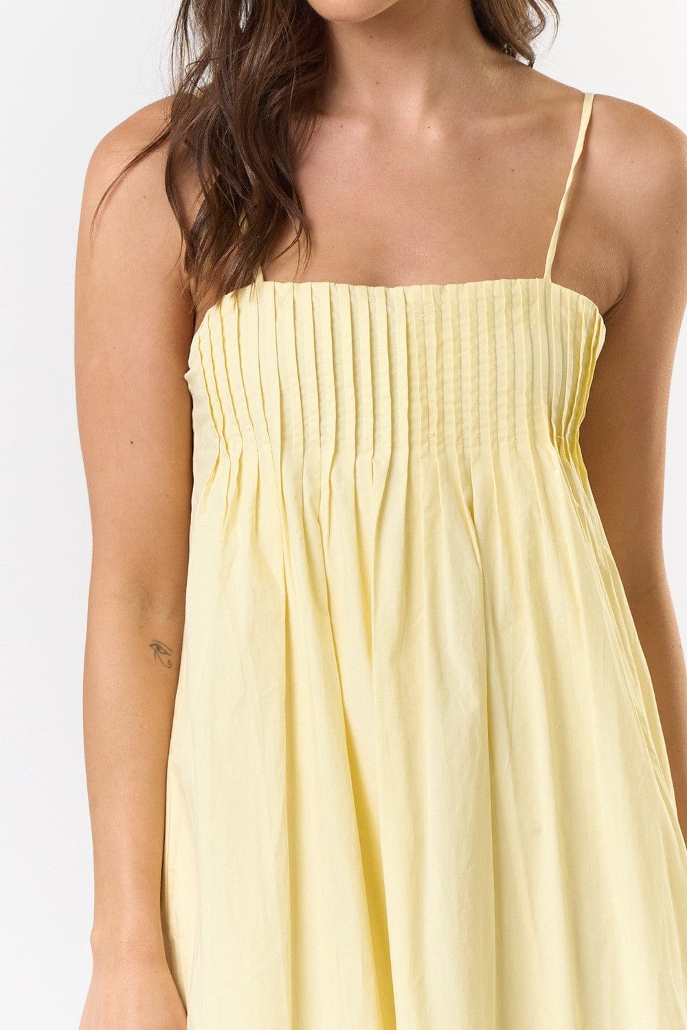 open lace back dress Pleated Strappy Maxi Dress main image 0