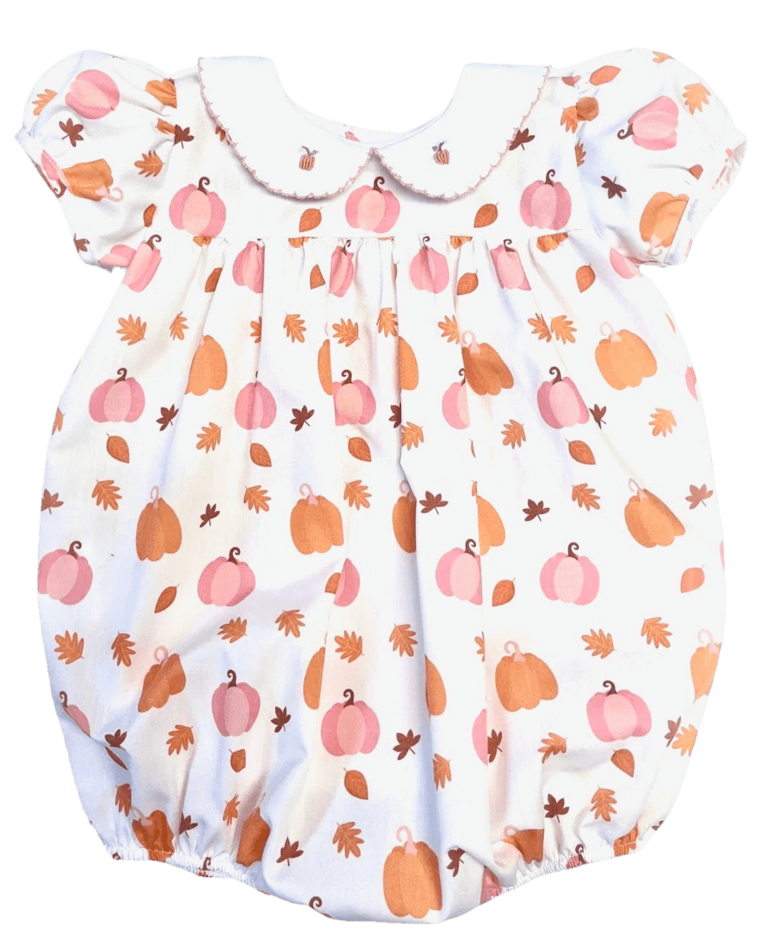 Kelly fall pumpkin puff sleeve bubble in pink and orange