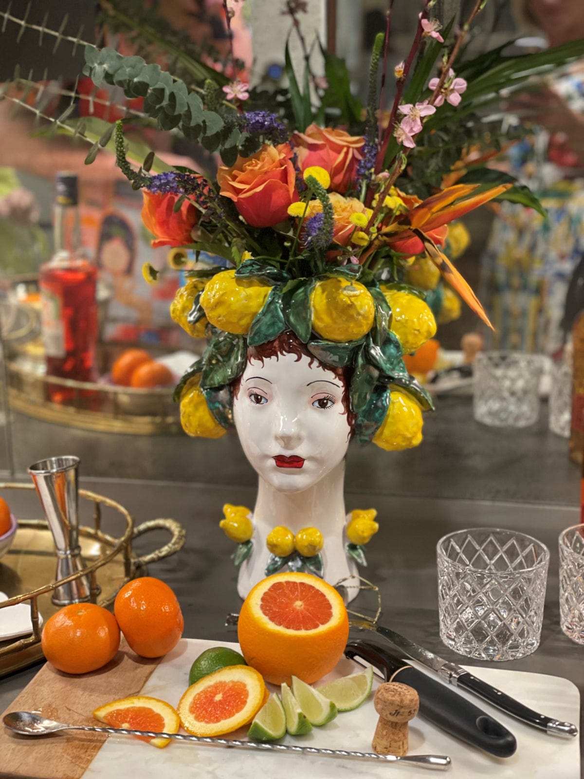 Abigail's Home Decor Ceramic Head Vase, Lemon Decor - Little Miss Muffin Children & Home