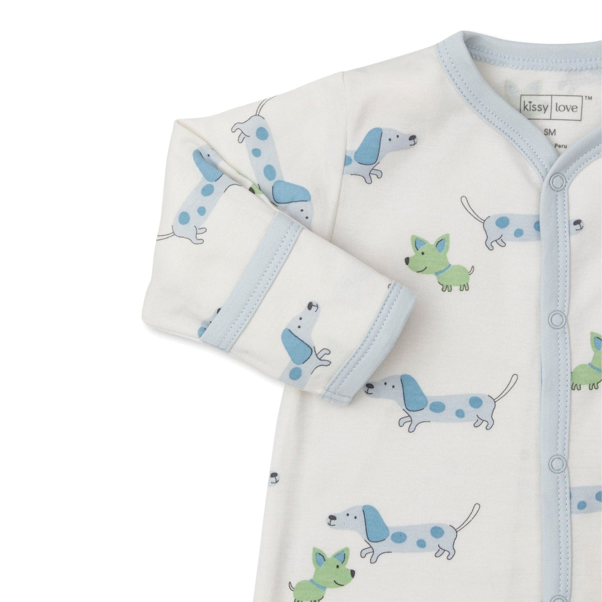 Kissy Kissy Kissy Kissy Convertible Gown Print Puppy Fun, Multi Blue - Little Miss Muffin Children & Home