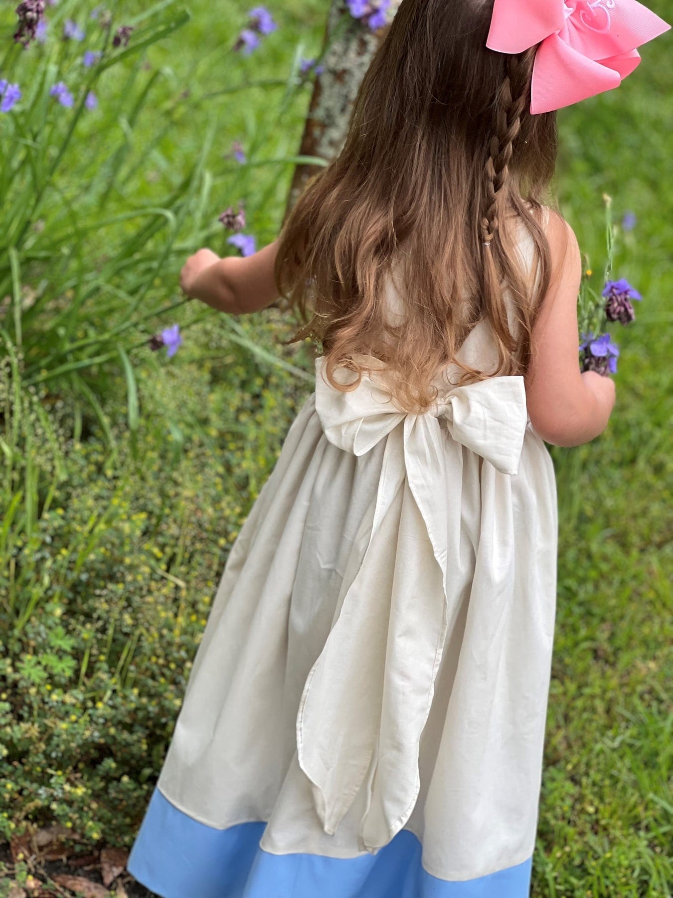 Bailey Boys Heritage Blue Floral Empire Dress