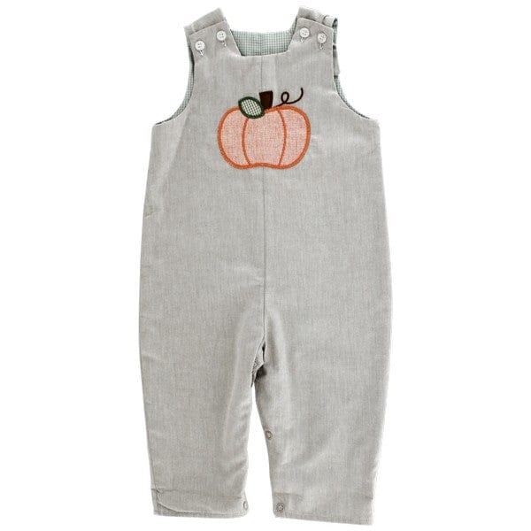Reversible pumpkin John John romper for baby boys