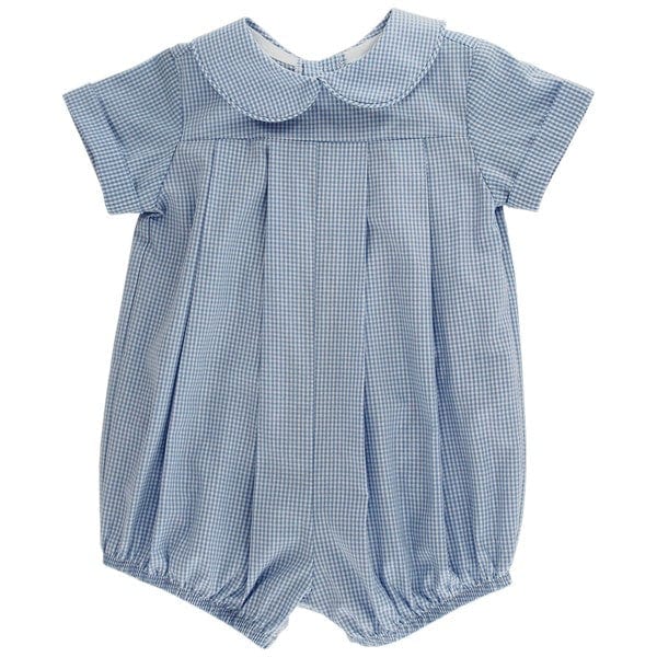 Bailey Boys Bailey Boys Blue Microcheck Dressy Bubble Short - Little Miss Muffin Children & Home