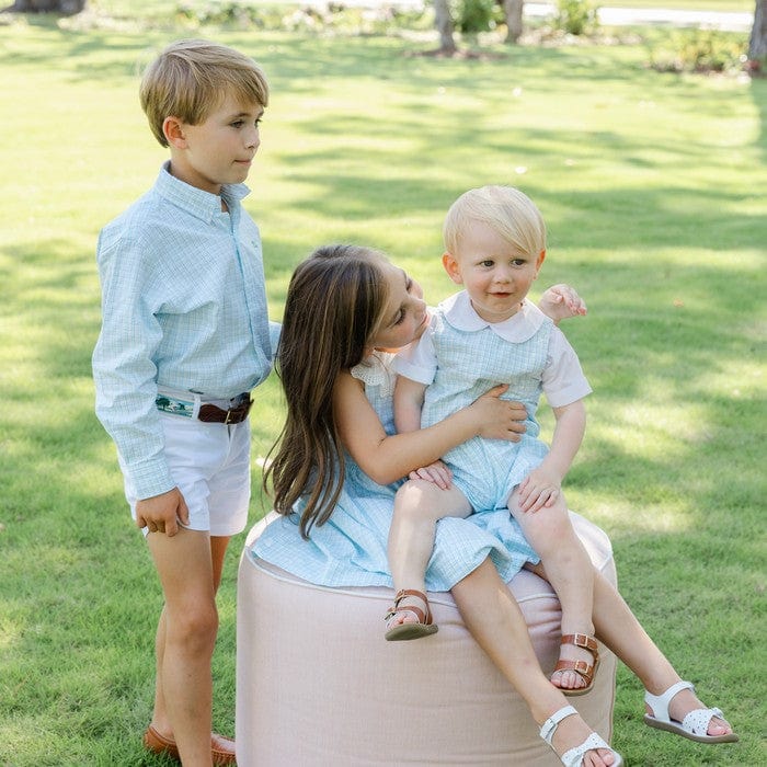 Bailey Boys Bailey Boys Laurel Seersucker, John John Short with Tab - Little Miss Muffin Children & Home